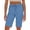 #03 Blue 【Mix & Match: Stock Up on Your Favorite Colors】, variant on Women's Mid Waist Casual Shorts with Pockets, Tummy Control Stretchy Pull On Shorts, Soft Comfortable Summer Bottoms for Everyday Wear & Travel, Elastic Waist Dress | TruBelle,Army Green L