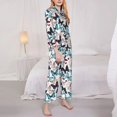 thumbnail image 3 of Fotbe Butterfly Pattern Long Sleeve Pajama Set for Women,Sleepwear Set,2-piece Loungewear Set,Soft PJs Comfy Nightwear with Pockets -Small, 3 of 7