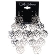 thumbnail image 2 of Rose Dangle-Earrings Silver-Tone Color  #LQE4089, 2 of 2