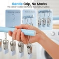 thumbnail image 4 of Closet Organizer with 10 Clips, Space Saving Hanging Closet Organizer, Metal Multi-Clip Hanger for Leggings Pants Skirts, 360° Rotating Rubber Coated Clips, 4 of 7