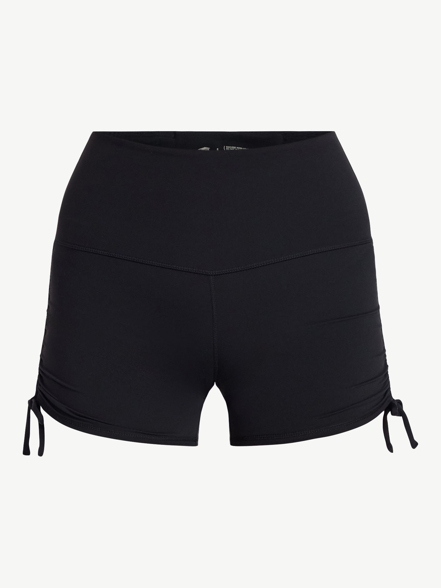 Avia Women's Side Ruched Bike Shorts, 4" Inseam, Sizes XS-XXXL