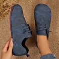 thumbnail image 1 of Leodye Chaussures Plates Classiques pour Femmes à Bout Rond style Automne Tendance, Confortables, Respirantes Mode Confortables pour la Marche Quotidienne Bleu 7.5(40), 1 of 9