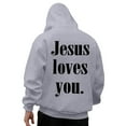 thumbnail image 2 of Mens Hoodies Pullover 2025 Fall Winter Long Sleeve Jesus Loves You Christian Hoodie with Pockets Hooded Sweatshirt, 2 of 6