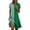 Green, variant on Women Summer Midi Dresses Casual Short Sleeve Stripe Patchwork Dresses Button Down Lapel Shirt Dress Beach Cover Up Dress Red XXL