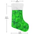 thumbnail image 2 of Coolnut 17.7 Inch Christmas Stockings, 1 PCS Plant Clover Presonalized Large Stocking Sock for Family Holiday Xmas Party Decorations, 2 of 7