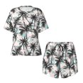 thumbnail image 4 of Naloa Hawaii Palms Women's Short-Sleeved Pajama Set, Loungewear, Summer pajamas, Breathable Cozy - 3X-Large, 4 of 9