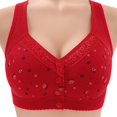 thumbnail image 3 of ZSQDM Underwear for Women High Support Bras For Women Adjustable Strap Full Coverage Up Bras Comfortable No Underwire Wireless Bras Red 48, 3 of 8