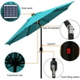 thumbnail image 2 of 9 ft Patio Umbrella with Solar 32 LED Lights Clearance Outdoor Solar Umbrella Table Market Umbrella for Garden Backyard Pool and Beach, 2 of 5