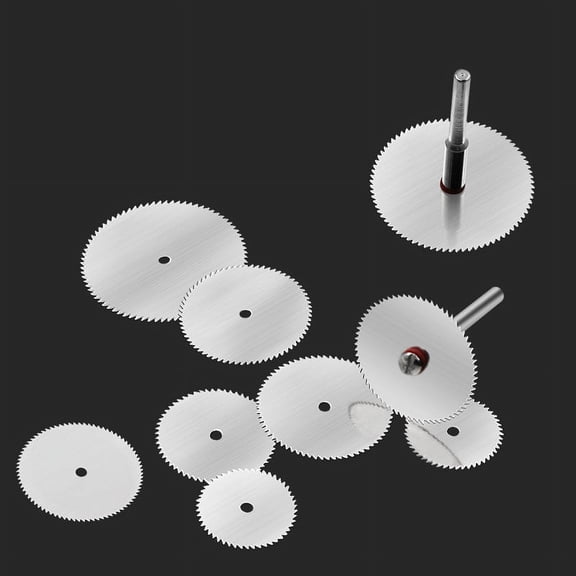 11PCS Kit Mini Circular Saw Blade Electric Grinding Cut Cutoff Mandrel DhK1CAWA