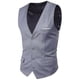 thumbnail image 1 of Chaleco de traje de color liso para hombre de talla grande Chaleco de negocios con un solo pecho, 1 of 5