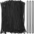 thumbnail image 1 of Luggage tag Loops, 100 Pcs PVC Loop Straps Bag Tag Loops Holders Worm for ID Card Bags Suitcase Label Fasteners, Black, 1 of 5