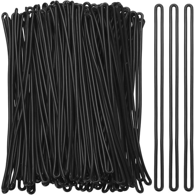 Luggage tag Loops, 100 Pcs PVC Loop Straps Bag Tag Loops Holders Worm for ID Card Bags Suitcase Label Fasteners, Black