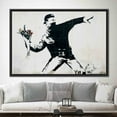 thumbnail image 2 of Painting Artwork, Street Wall Decor, Banksy Flower Bomber Art Canvas, Anarchy Graffiti Poster, Flower Graffiti Artwork, Banksy Printed Canvas, Canvas Wall Decor - Rolled Canvas, 2 of 9