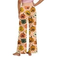 thumbnail image 4 of Womens Halloween Pajamas Pants with Drawstring Waist Ladies Spider Pumpkins Ghost Print Pajama Cute Soft Long Bottoms Womens Pj Pants Pjs Jammies Gift, 4 of 4