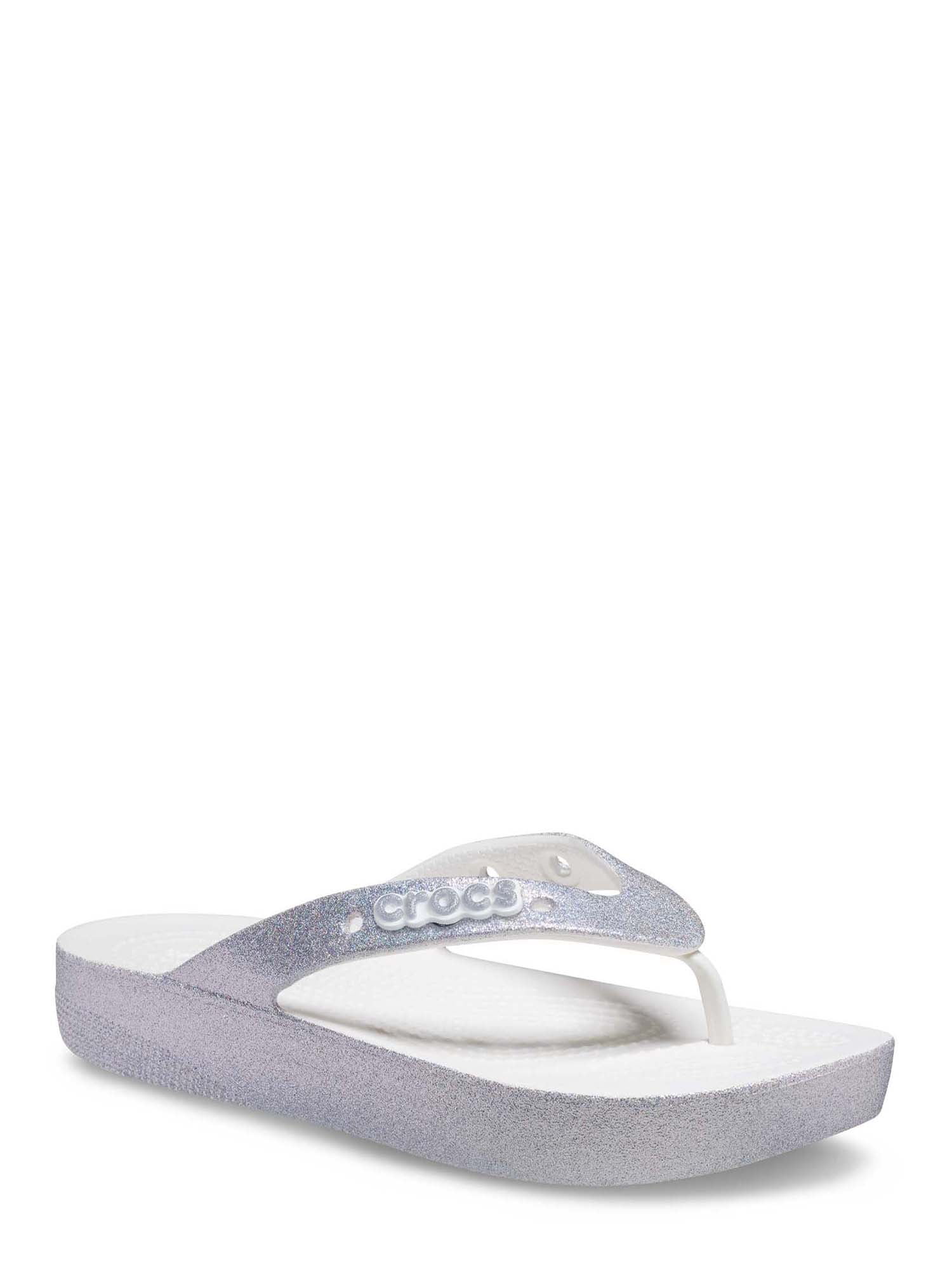 Crocs Women's Classic Platform Flip-flop Glitter Thong Sandal 