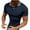 Dark Blue, variant on WREESH Men's Henley Shirt with Lapel Button & Short Sleeve - Lightweight Stretch Casual T-Shirt for Summer, Beach, Sports, Daily Outfits