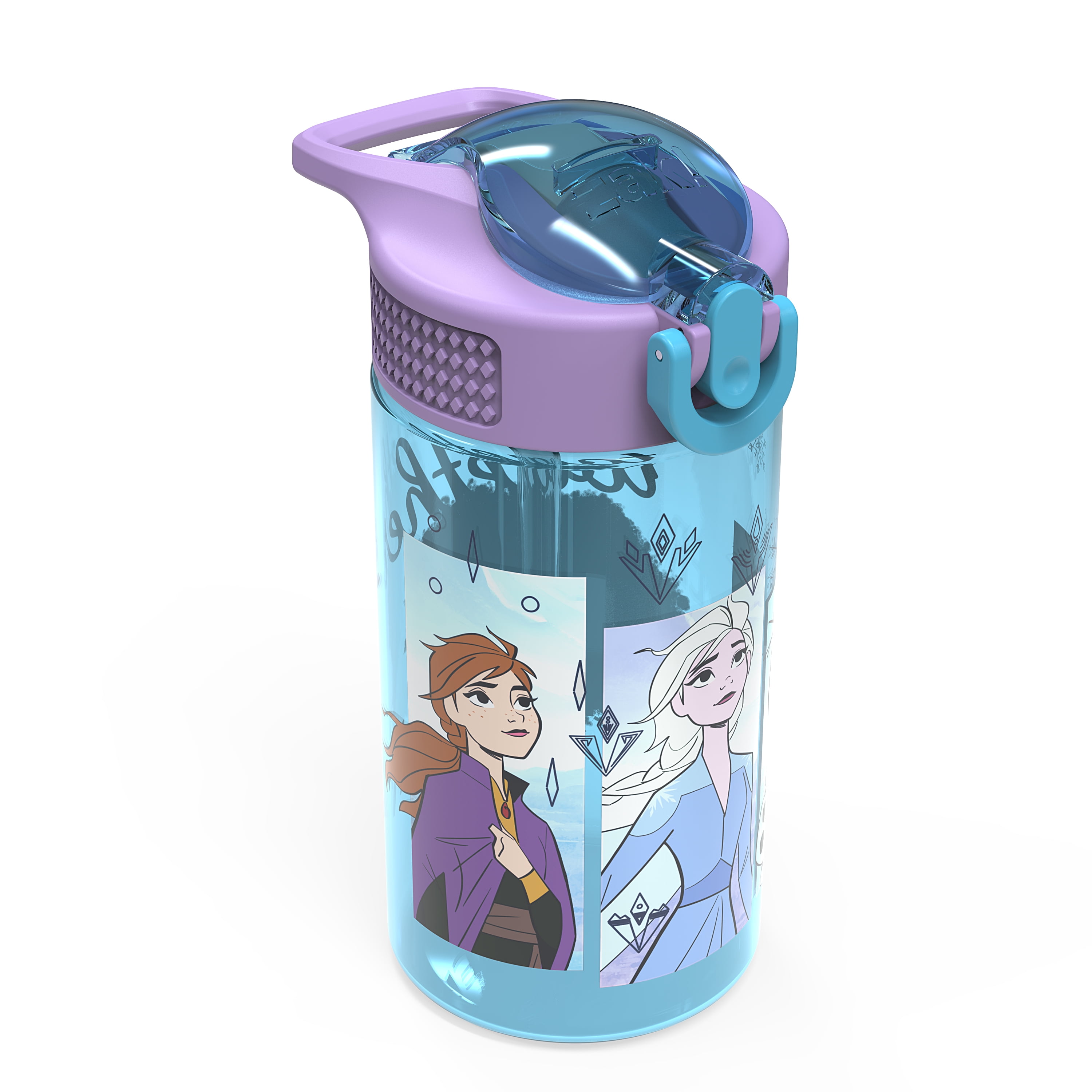 Disney II Frozen Water Bottle with Straw – Reusable Kids 600ml PP – in  Purple – Official Merchandise…See more Disney II Frozen Water Bottle with  Straw