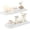 White, variant on Solid Wood Live Edge Floating Shelves Set of 2 – 24" Rustic Wall Shelf with Hidden Bracket System, Wall Mounted Shelves for Bathroom, Kitchen, Living Room, Bedroom (White)