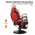 thumbnail image 5 of Vintage All Purpose Heavy Duty Barber Chair Reclining Hydraulic Beauty Salon Spa Hair Styling Equipment(Red), 5 of 18