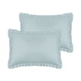 thumbnail image 1 of REGALWOVEN Funda de Almohada con Volantes, 2 Paquete Fundas de Almohada con Cierre de Sobre, Reina Azul Claro, 1 of 6
