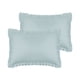 thumbnail image 1 of REGALWOVEN Funda de Almohada con Volantes, 2 Paquete Fundas de Almohada con Cierre de Sobre, Reina Azul Claro, 1 of 6