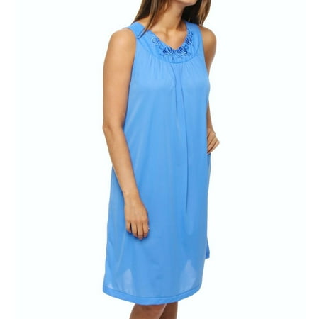 

Women s Shadowline 37280 Petals 40 Inch Embroidery Gown (Sapphire 3X)