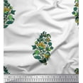 thumbnail image 1 of Soimoi Modal Satin Fabric Leaves & Floral Block Print Fabric by Yard 42 Inch Wide, 1 of 3