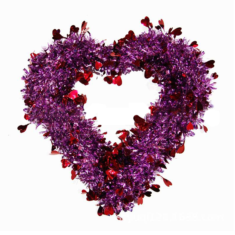 A Valentines Day Wreaths for Front Door,Heart Shape Valentines Day Garland for Outside Wall Hanging Decoration Party Wedding Pendant Valentines Day Decorations for The Home,14.96