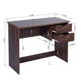 thumbnail image 5 of Computer Desk, Multipurpose Home Office 35.4" Study Writing Desk Workstations with 2 Storage Drawers, Walnut, 5 of 9
