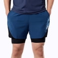 thumbnail image 4 of Pantalones cortos de hombre Pantalones cortos 2 en 1 para correr para hombre con bolsillos para toallas, pantalones cortos de ejercicio de secado rápido para entrenar en el gimnasio Arsuxeo Pantalones cortos de hombre, 4 of 7