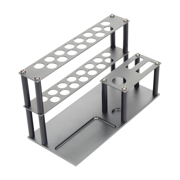 Organizador de destornilladores de metal, estante de almacenamiento, soporte para herramientas RC. Titanio