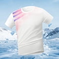 thumbnail image 4 of FRSASU Men's Activewear Sport Tee Shirt Quick Dry Athletic Running Gym Workout Golf Tennis Top Tee White, 4 of 5