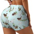 thumbnail image 1 of Fotbe Duck Animals Farm Shorts Sin Costuras – Shorts Deportivos de Cintura Alta para Mujer, Elásticos para Gimnasio, Yoga, Running o Ciclismo-Medium, 1 of 8