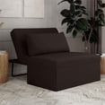 thumbnail image 4 of Relax A Lounger Amare Convertible Ottoman in Dark Brown Fabric Upholstery, 4 of 8