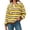Yellow, variant on cocolona Womens Fall Sweatshirts Lapel Button Down Long Sleeve Shirts Striped Loose Casual Pullover Tops
