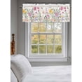 thumbnail image 3 of Spring Flowers Curtain Valances for Windows, Botanical Floral Butterfly Wooden Grain Kitchen Valance Window Treatment, Light Filtering Block Curtains for Bathroom/Bedroom/Living Room 42'' x 12'', 3 of 9