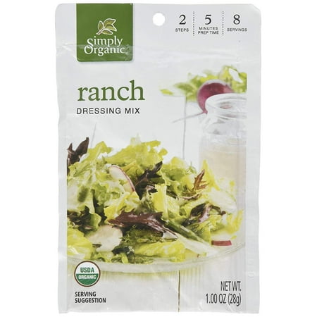Organic Ranch - Ranch Dressing Mix (Pack of 3), Includes three, 1 ounce packets. By Simply Organic