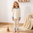 thumbnail image 2 of WUANDIXFA Toddler Christmas Pajamas 1-13 Years Infant Kids Toddler Girls Boys Soft Comfy Sleepwear Pajamas 2pcs Set,Beige,18-24 Months, 2 of 9