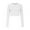 White, variant on Luxalzxs Lightweight Basic Crop Tops Slim Fit Long Sleeve Workout Tops for Women Athletic Yoga Running Cropped Tops Slim Fit Gym Shirts