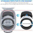thumbnail image 2 of Sac de Protection de Stockage d'Accessoires de Jeu, Valise Rigide Compatible Ps Vr2, Sac de Protection de Voyage Léger à Bandoulière - Gris P01, 2 of 5
