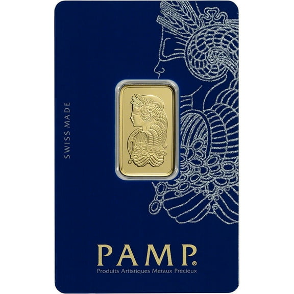 10 gram Gold Bar - PAMP Suisse Lady Fortuna Veriscan In Assay