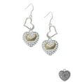 thumbnail image 2 of Delight Jewelry Goldtone 'Faith Rocks' on Clear Crystal Heart Open Heart French Earrings, 2 of 4