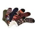 thumbnail image 3 of BambooMN Men's Cabin Double Layer Thick Soft Warm Fuzzy Comfy Home Socks, 3 Pairs Asst C, Extra Large, 3 of 5