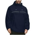thumbnail image 2 of Zimjoy Mens Windbreaker Jackets Lightweight M-5XL Packable Waterproof Rain Jacket Breathable Hooded Jackets Lightweight Adjustable Neckline Zip Up Coats, Dark Blue XL, 2 of 6