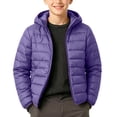 thumbnail image 2 of fatyb Big Boys Girls Winter Jacket Lightweight Hooded Puffer Jackets Full Zipper Kids Warm Outerwear, 2 of 6