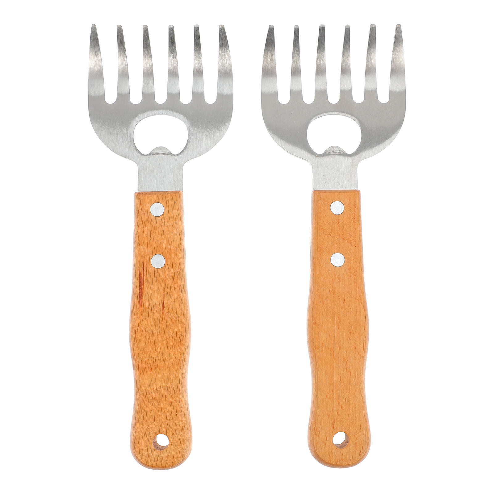2pcs Otoware Meat Claws Stainless Steel Metal Bear Claws Meat Shredder With  Pp And Silicone Handlewooden Handle Barbecue Fork Bear Claws Meat Shredder  Bbq Meat Claws Set, Today's Best Daily Deals