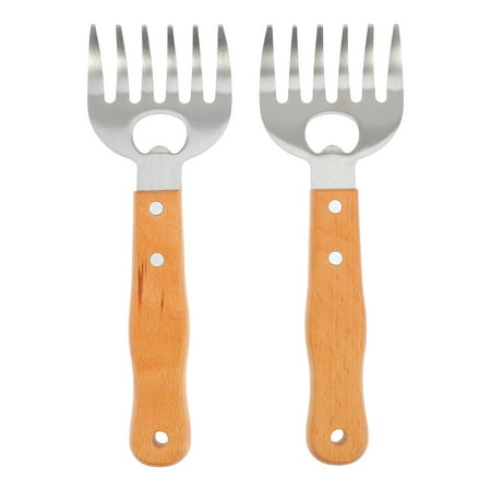 

2pcs Meat Shredding Claws Stainless Steel BBQ Shredder Bear Claws Meat Handler Forks