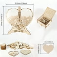 thumbnail image 3 of Keyohome Wedding Guest Book Kit Wooden Heart Shape Guest Book Drop Box for Wedding and Anniversary, 3 of 9