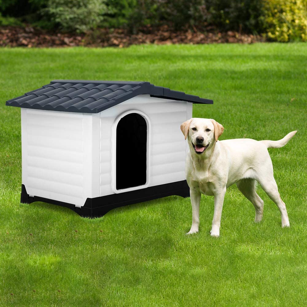 Indoor Outdoor Dog House Plastic Large Dog House for Small Medium Dog