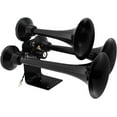 thumbnail image 3 of Vixen Horns Train Horn for Truck/Car. 3 Air Horn Black Heavy Duty Trumpets. Super Loud dB. Fits 12v Vehicles like Semi/Pickup/Jeep/RV/SUV VXH3318B, 3 of 8